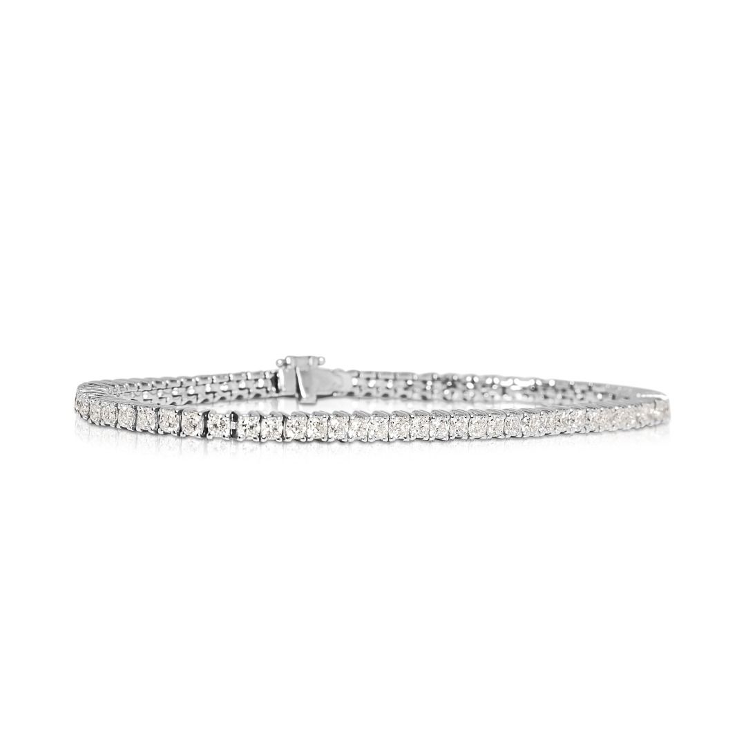Breathtaking 4.96ct Diamond Bracelet in 18K White Gold