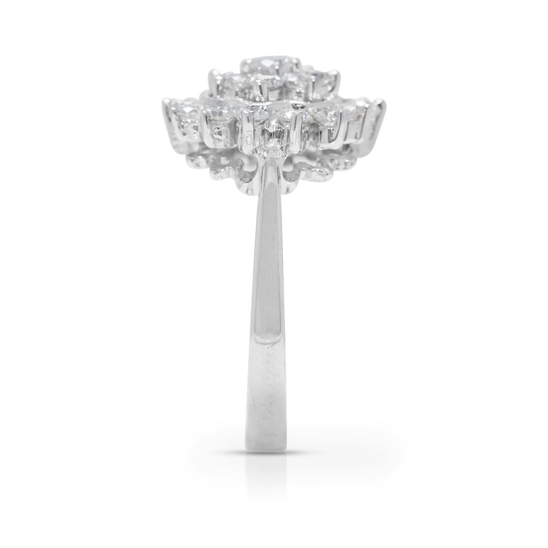 Breathtaking 1.15ct Natural Diamond Ring in 14K White Gold