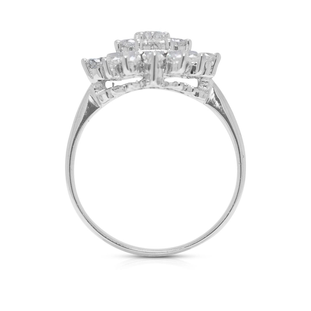 Breathtaking 1.15ct Natural Diamond Ring in 14K White Gold
