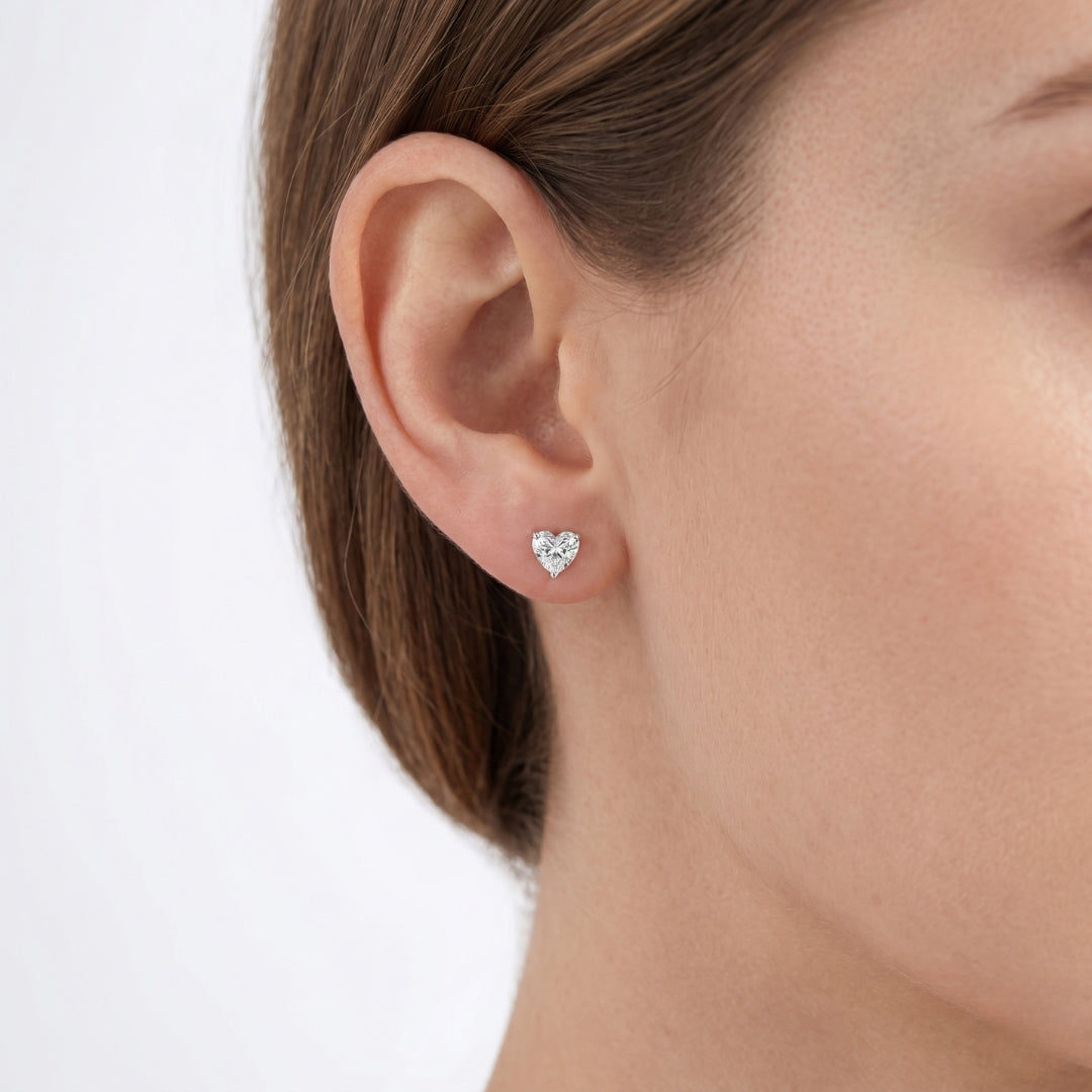 2.01 Carats GIA Certified Natural Diamonds 18k White Gold Stud Earrings