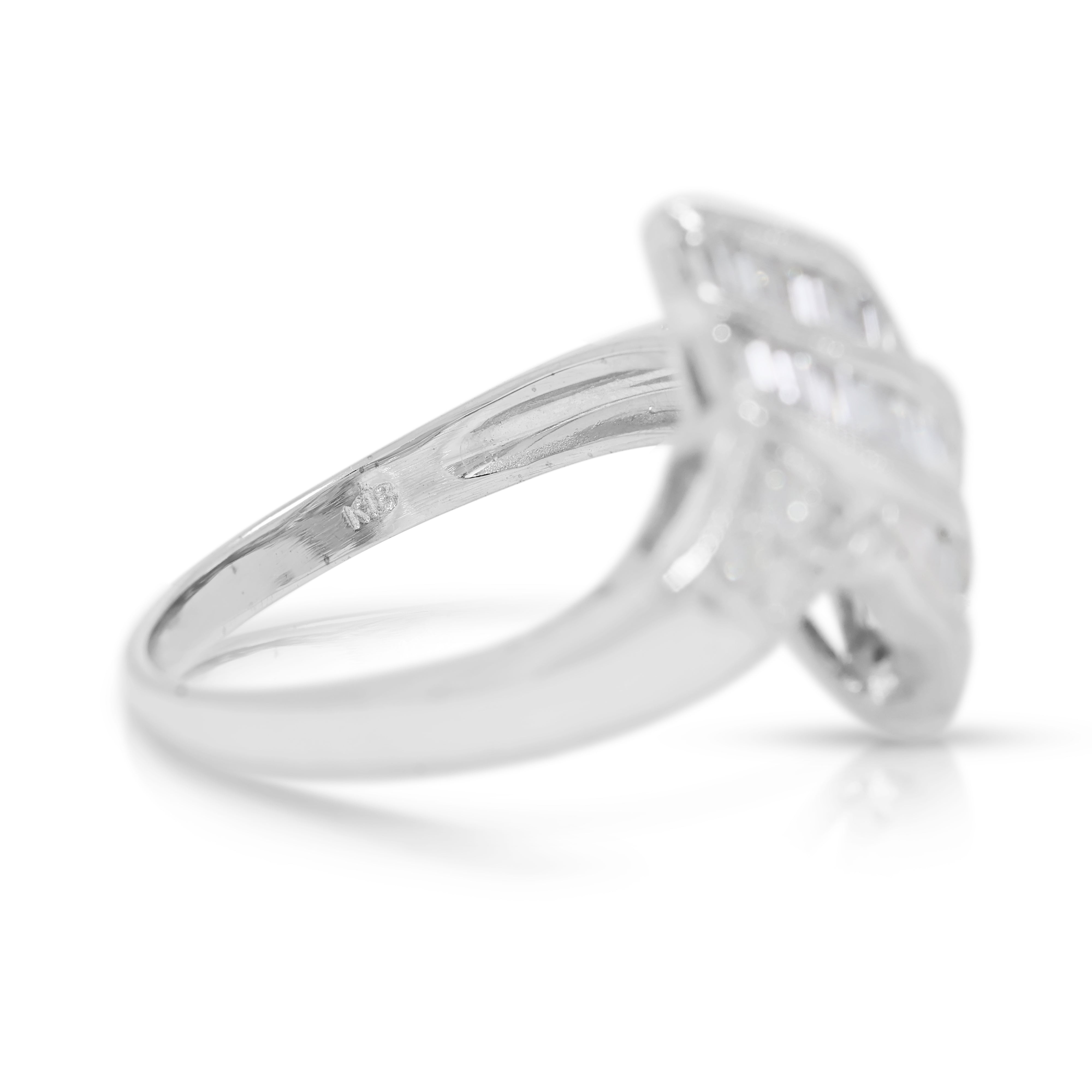 Sophisticated 0.40ct Natural Diamond Ring in 18K White Gold
