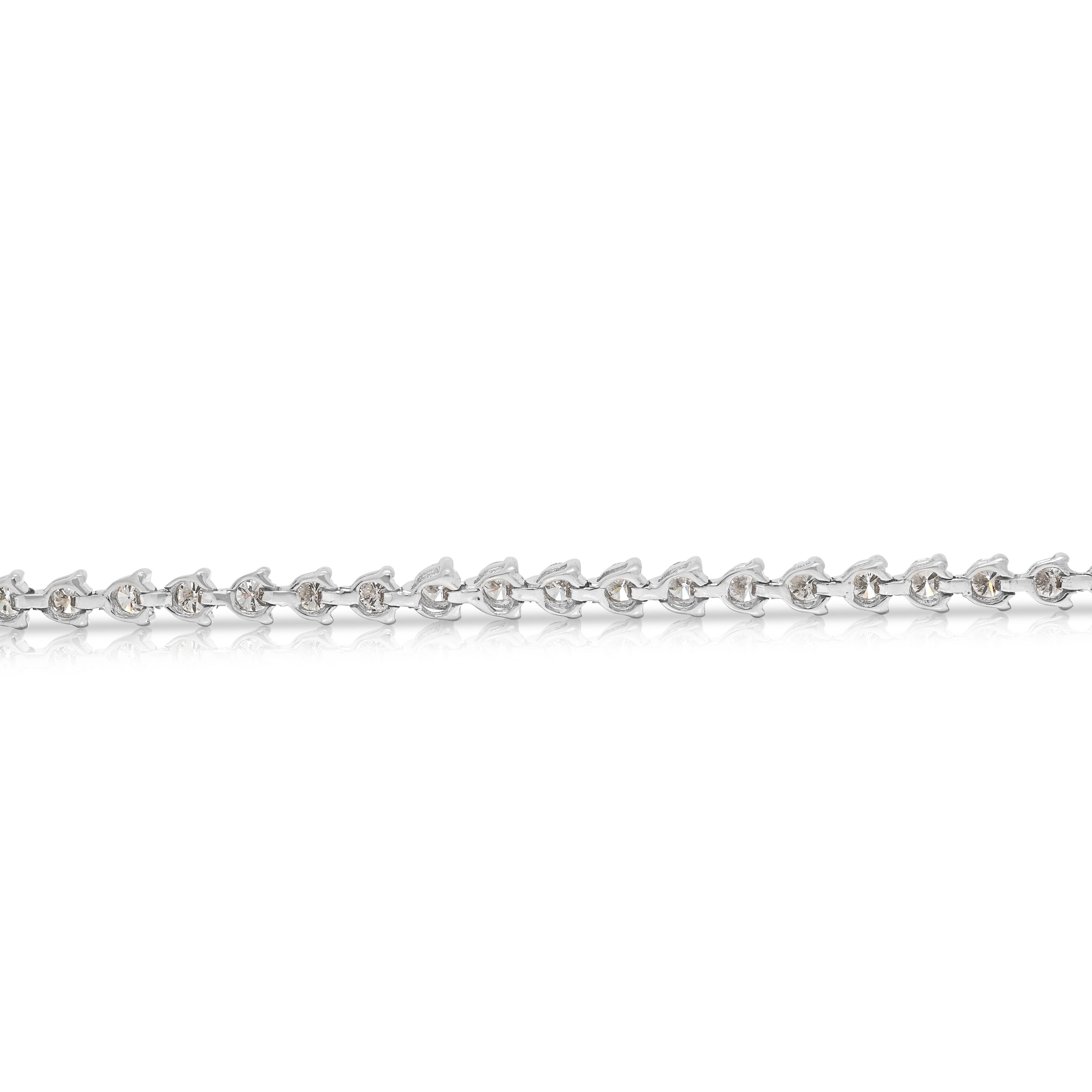 Timeless 2.07ct Natural Diamond Tennis Bracelet in 18K White Gold