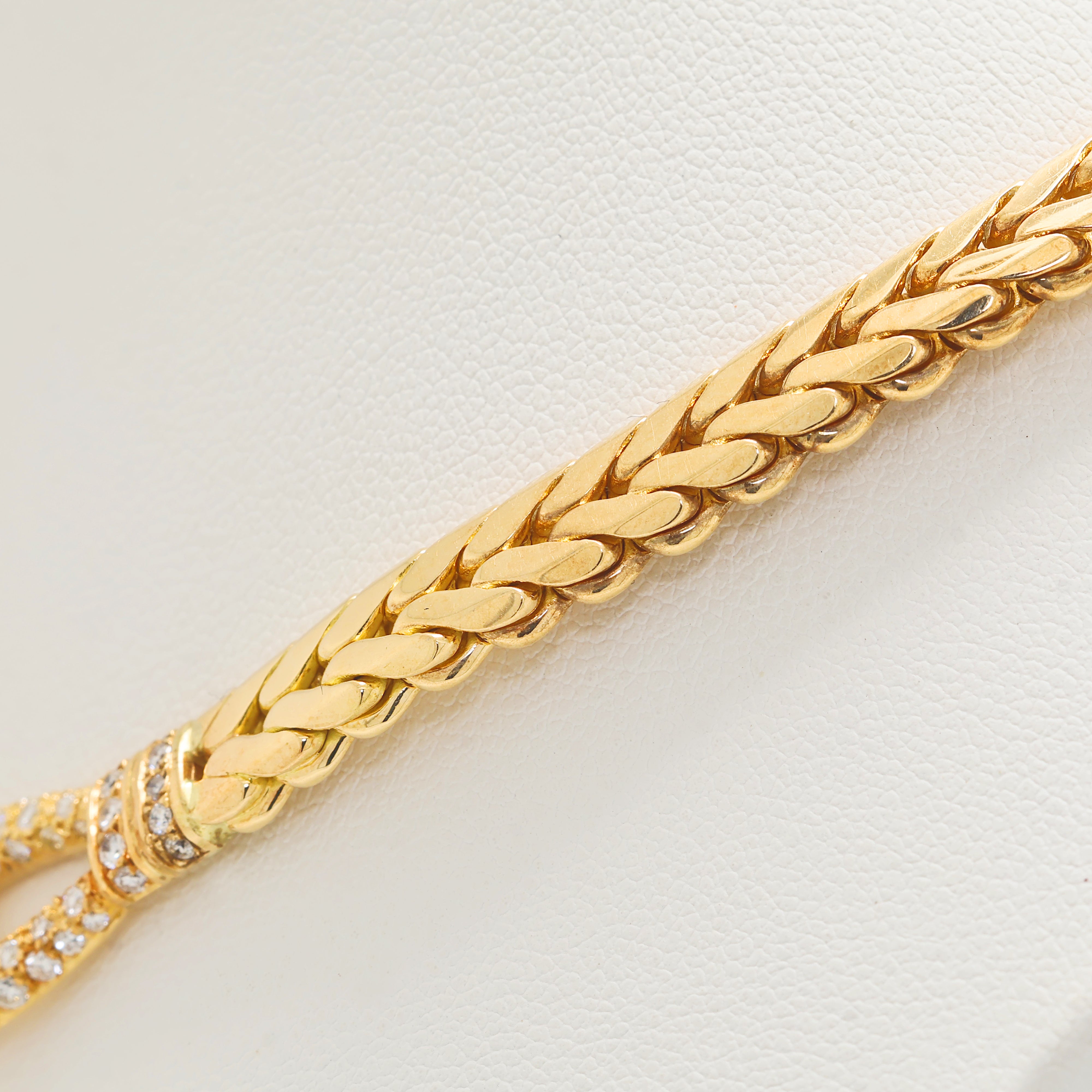 Magnificent 1.80ct Sapphire and 1.96ct Natural Diamond Detachable Pendant Cartier Necklace in 18K Yellow Gold