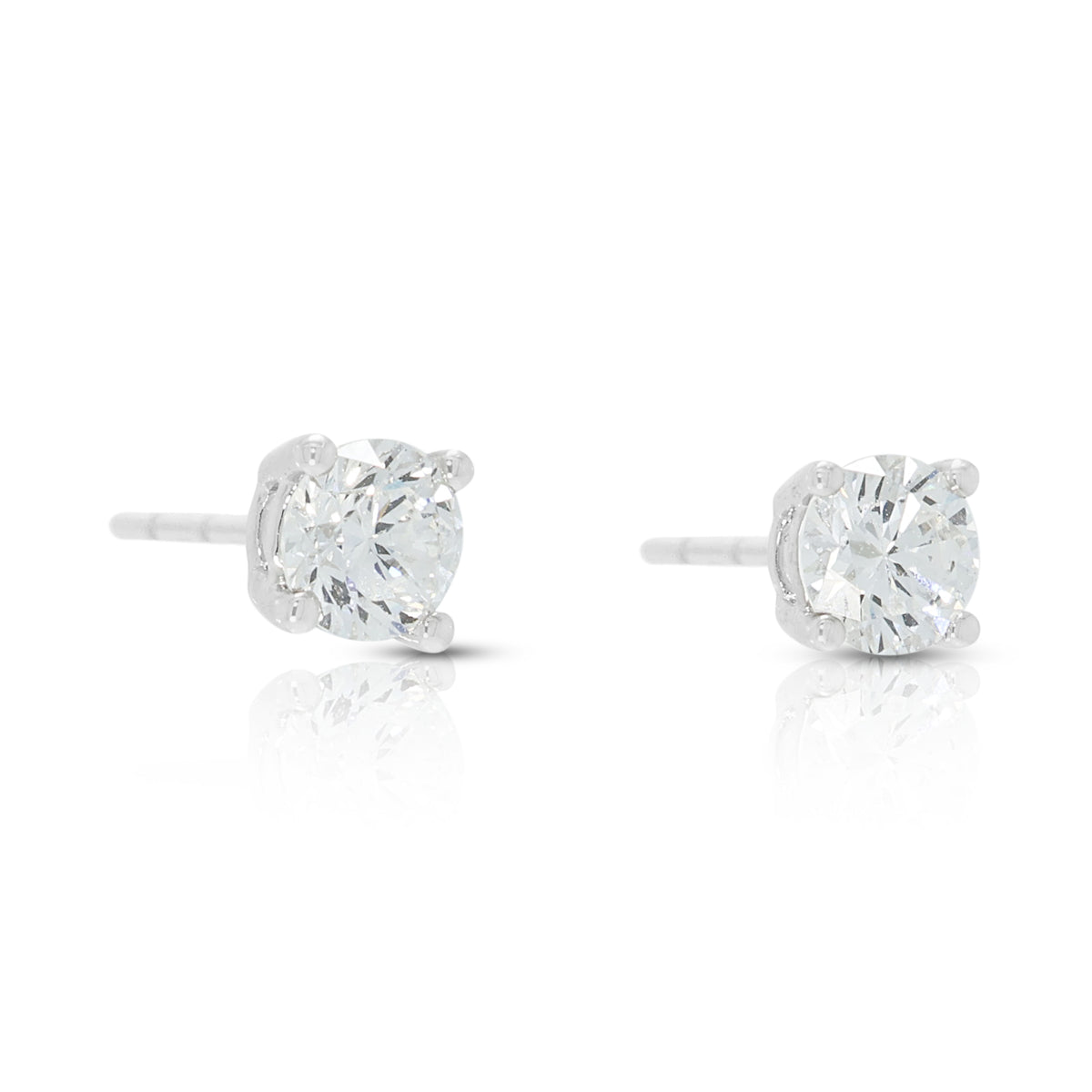 Classic 0.60ct Lab-Grown Diamond Stud Earrings in 10K White Gold