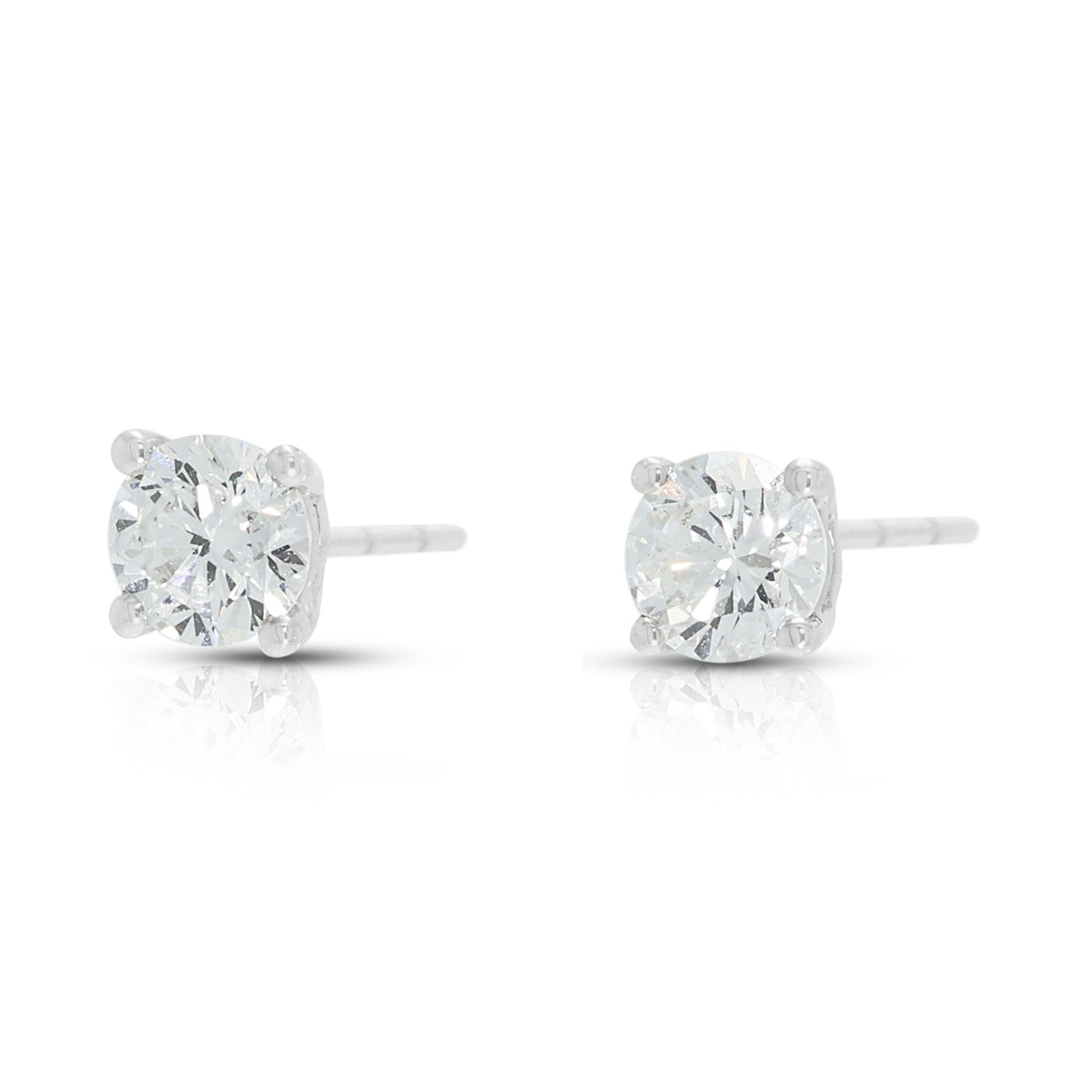 Classic 0.60ct Lab-Grown Diamond Stud Earrings in 10K White Gold