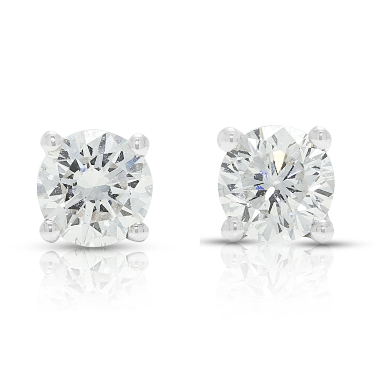 Classic 0.60ct Lab-Grown Diamond Stud Earrings in 10K White Gold