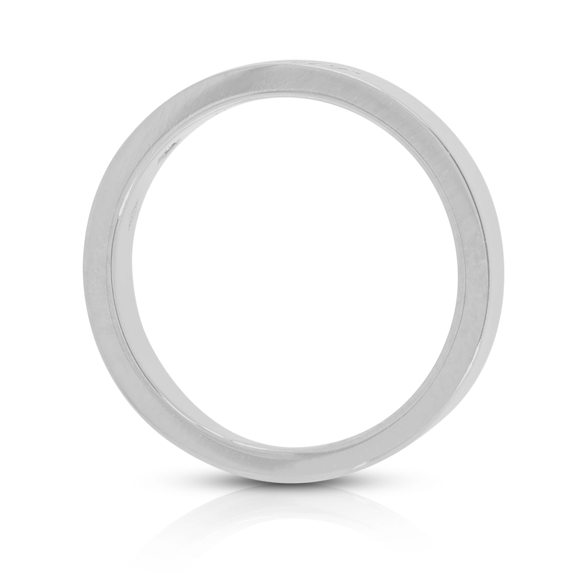 Classic Cartier 0.04ct Natural Diamond Flat Solitaire Band Ring in Platinum