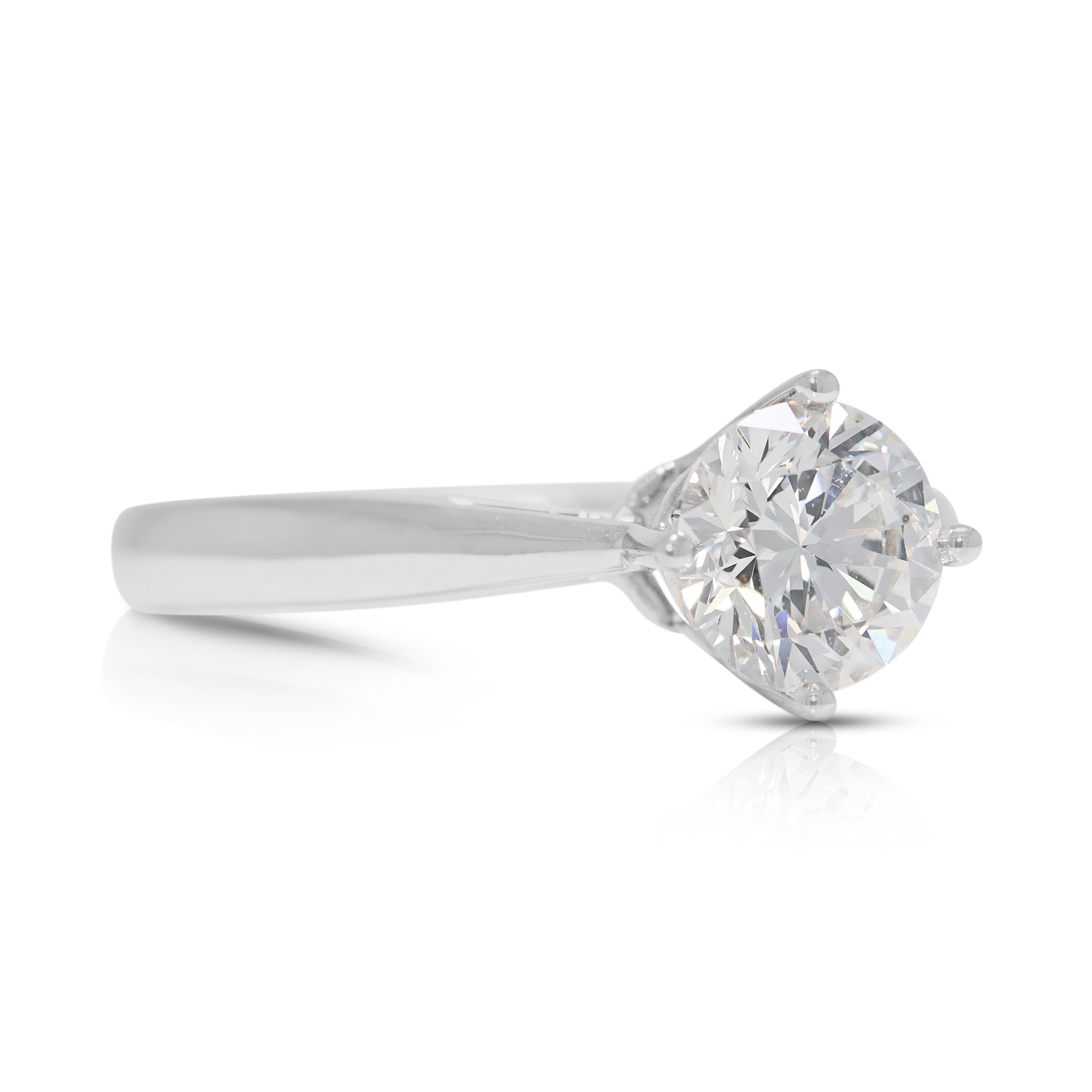 Timeless 0.90ct Natural Diamond Solitaire Ring in 18K White Gold - GIA Certified