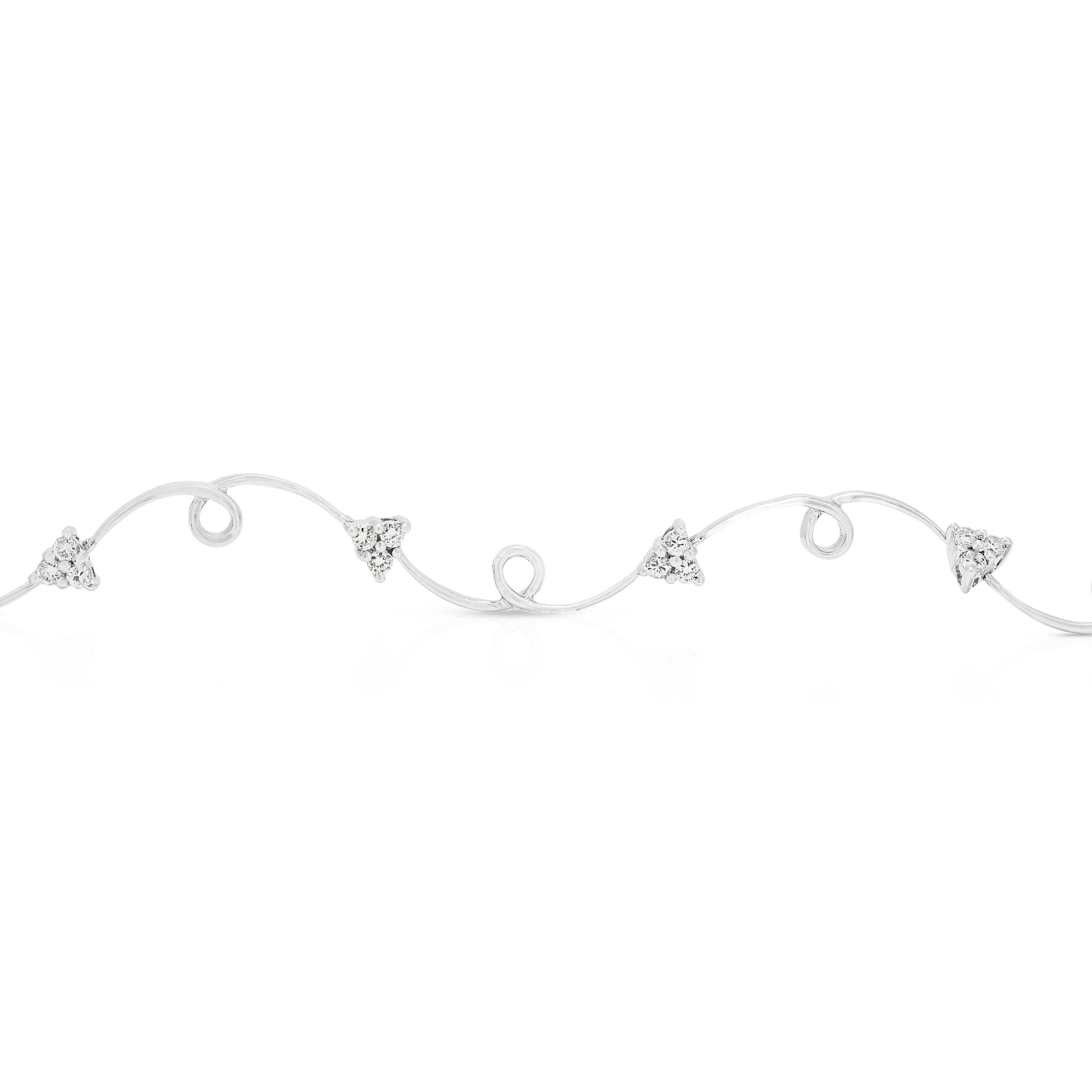 Classy 0.5ct Natural Diamonds Bracelet in 18K White Gold