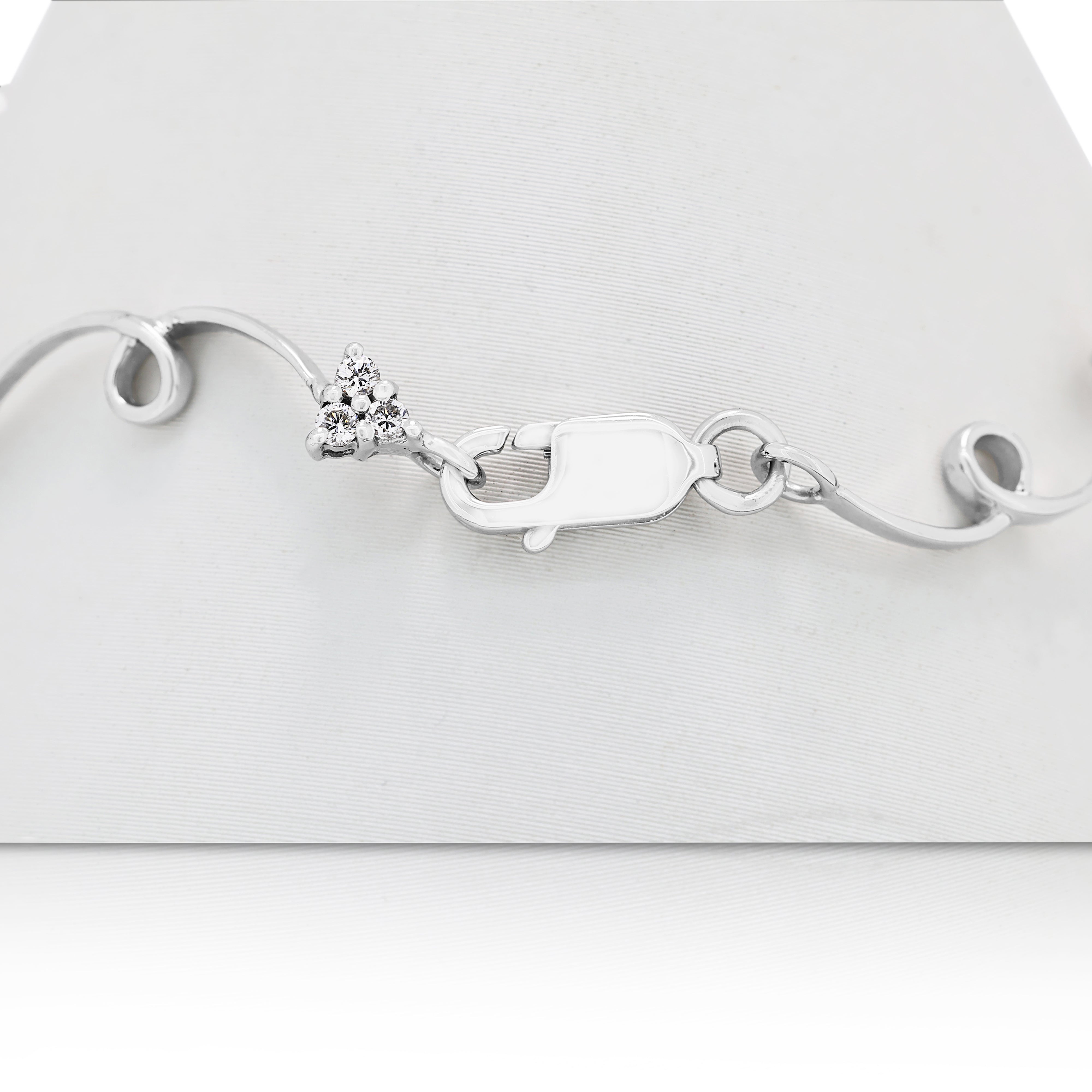 Classy 0.5ct Natural Diamonds Bracelet in 18K White Gold