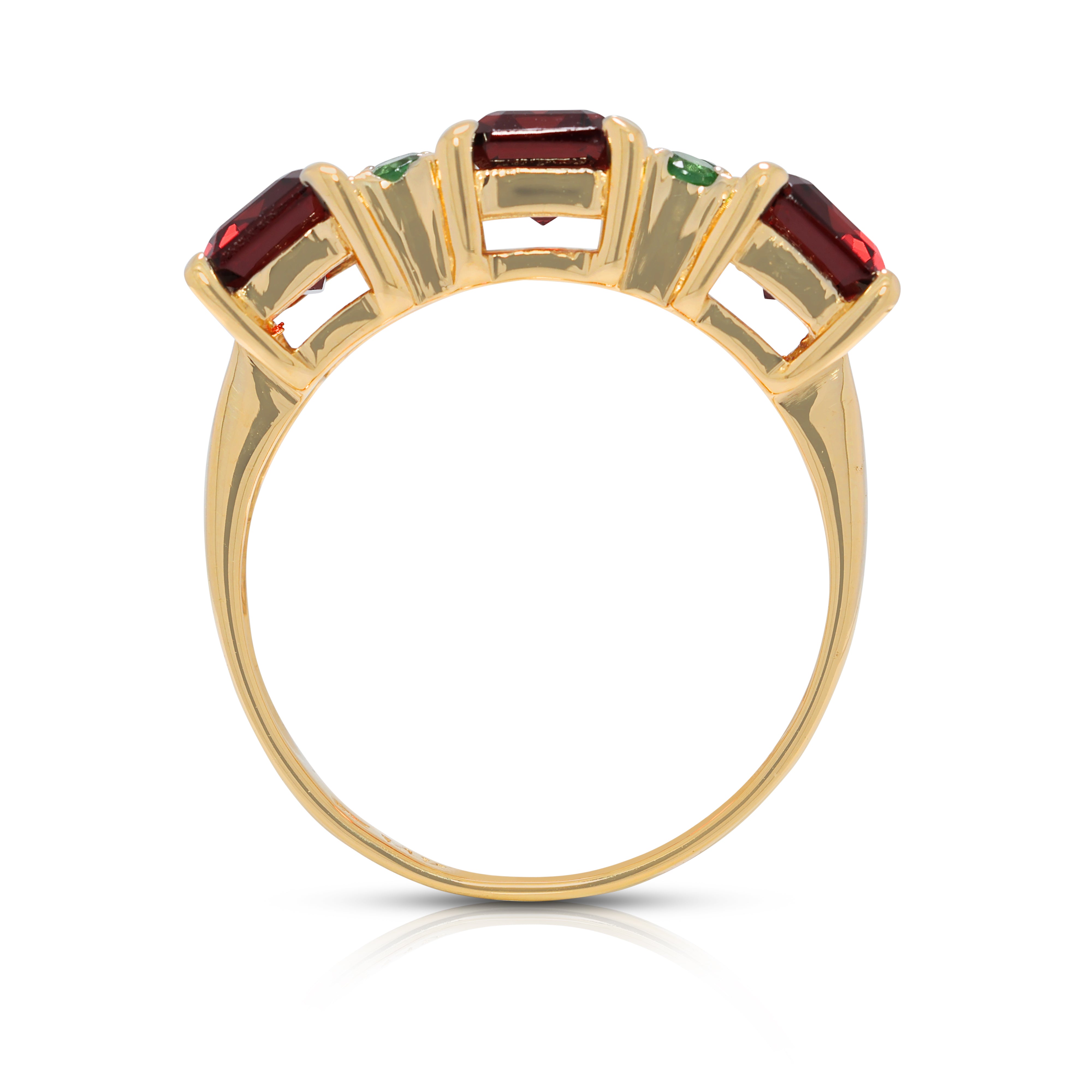 Bold 2.55ct Garnet Ring in 14K Yellow Gold