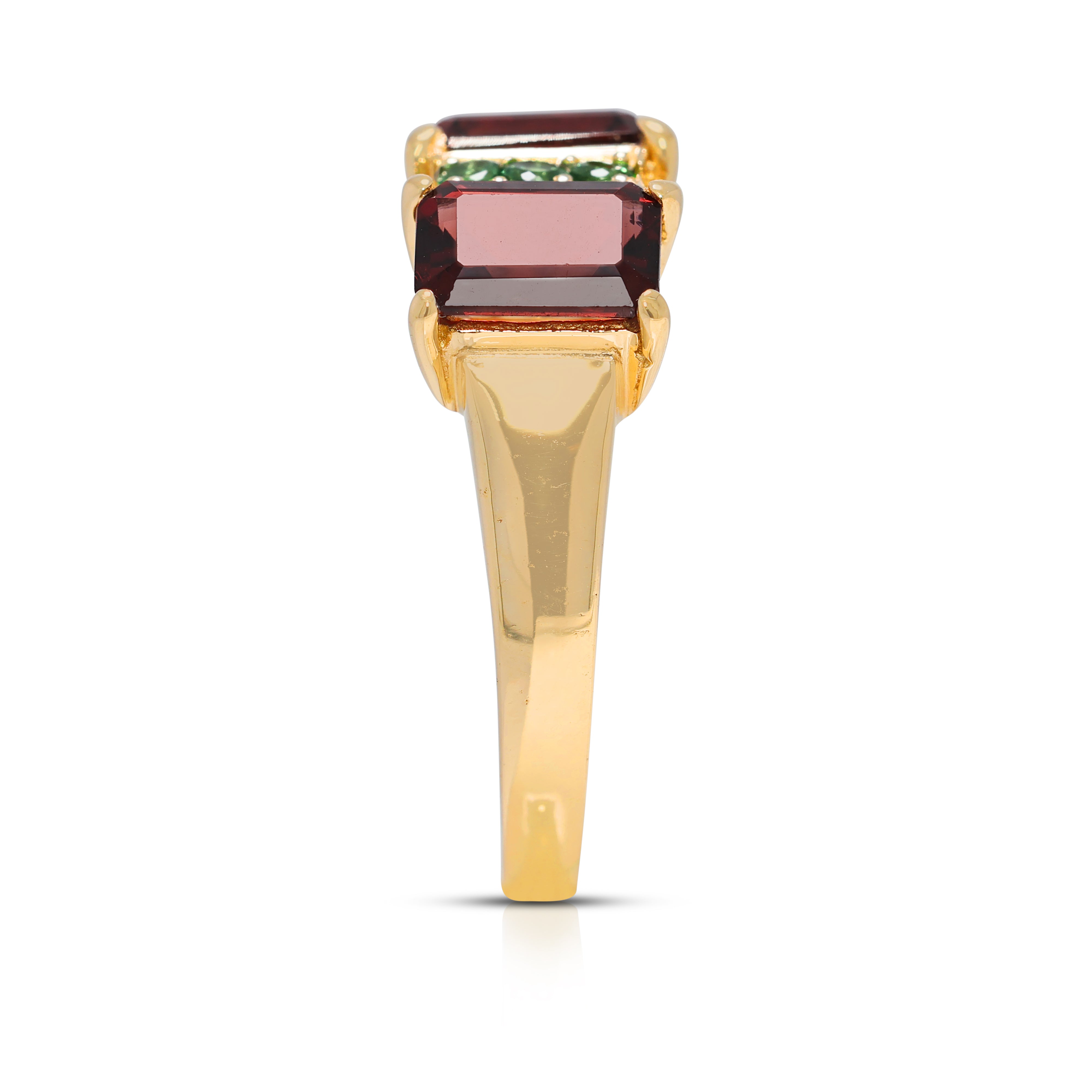 Bold 2.55ct Garnet Ring in 14K Yellow Gold