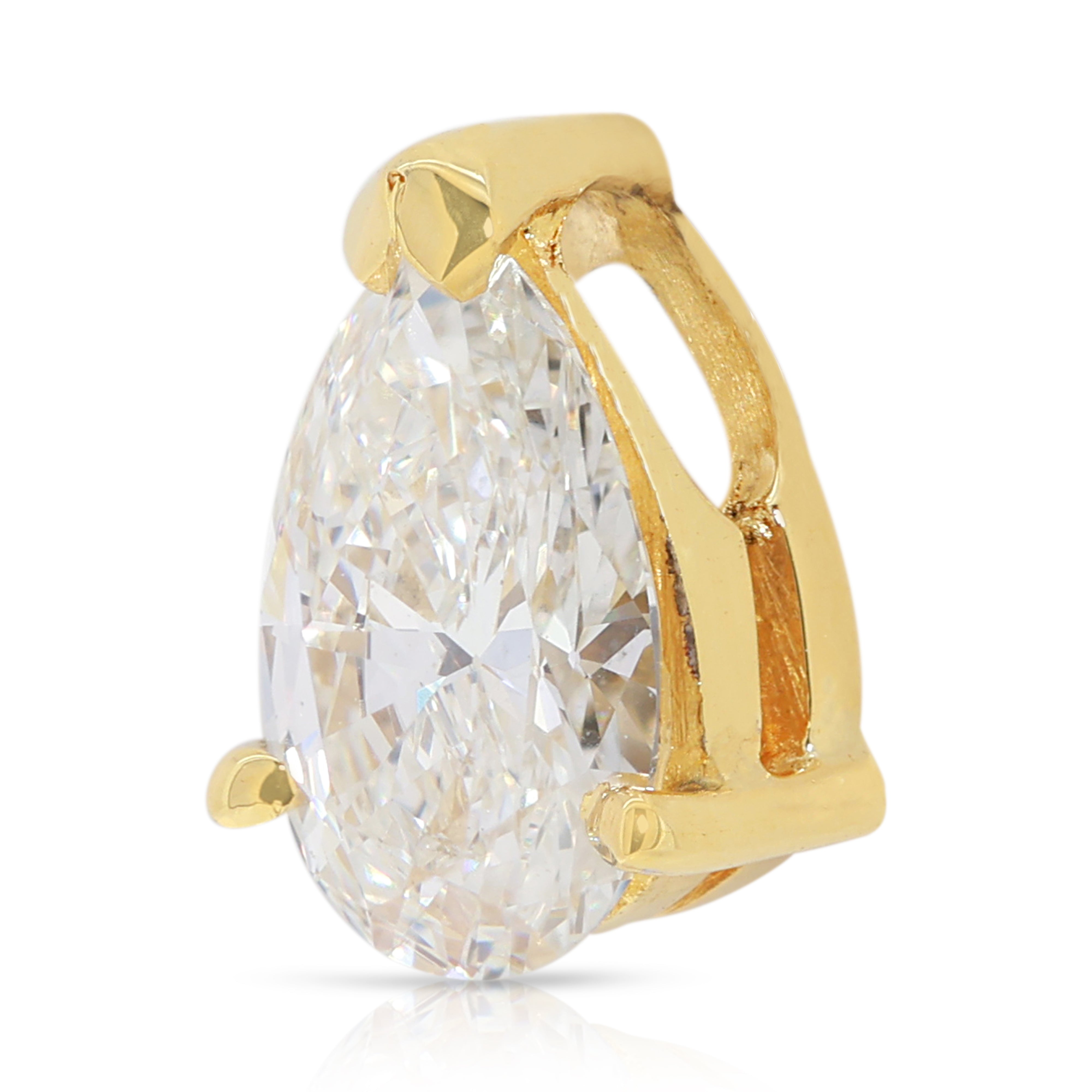 Elegant 0.38ct Pear-Shaped Diamond Pendant in 18K Yellow Gold