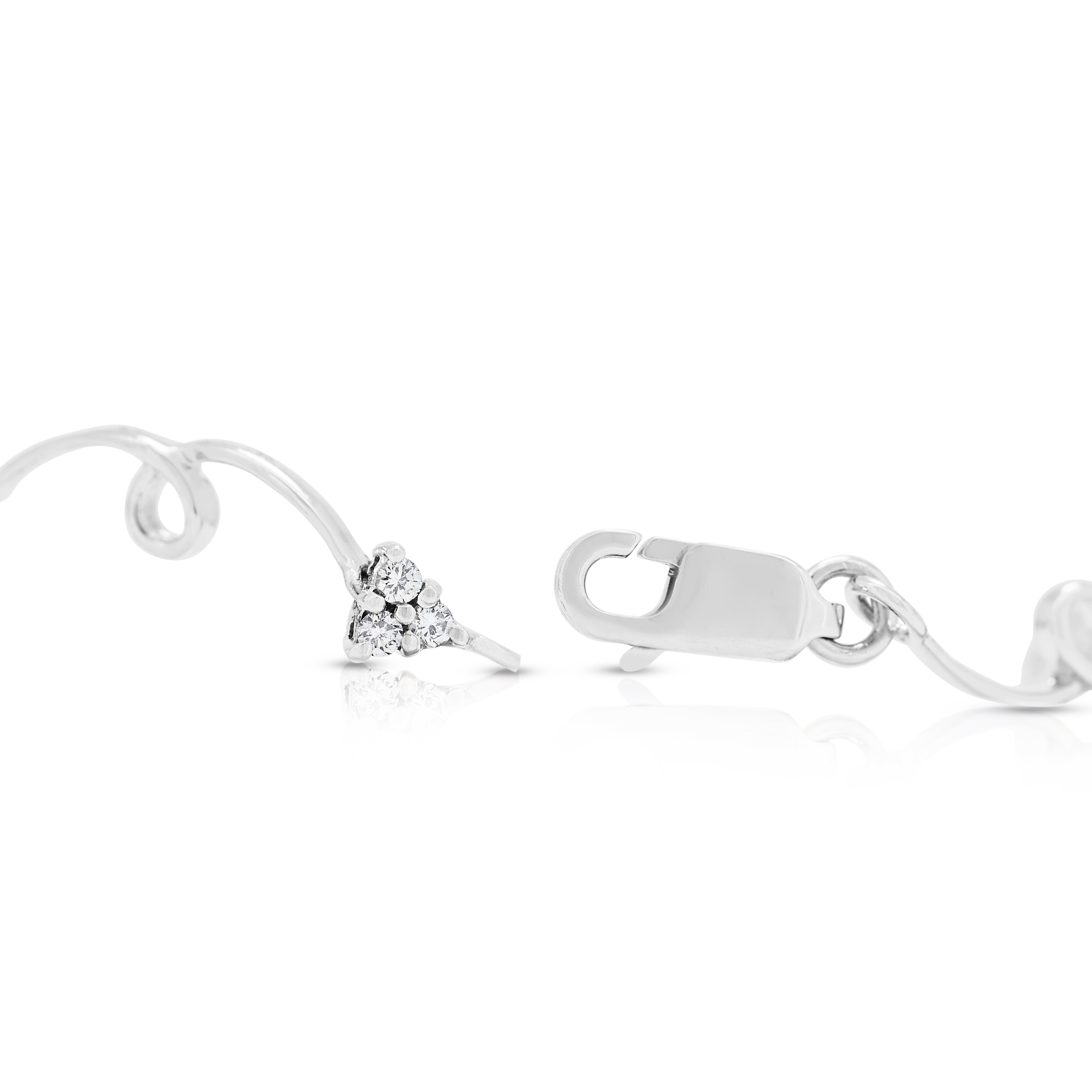Classy 0.5ct Natural Diamonds Bracelet in 18K White Gold