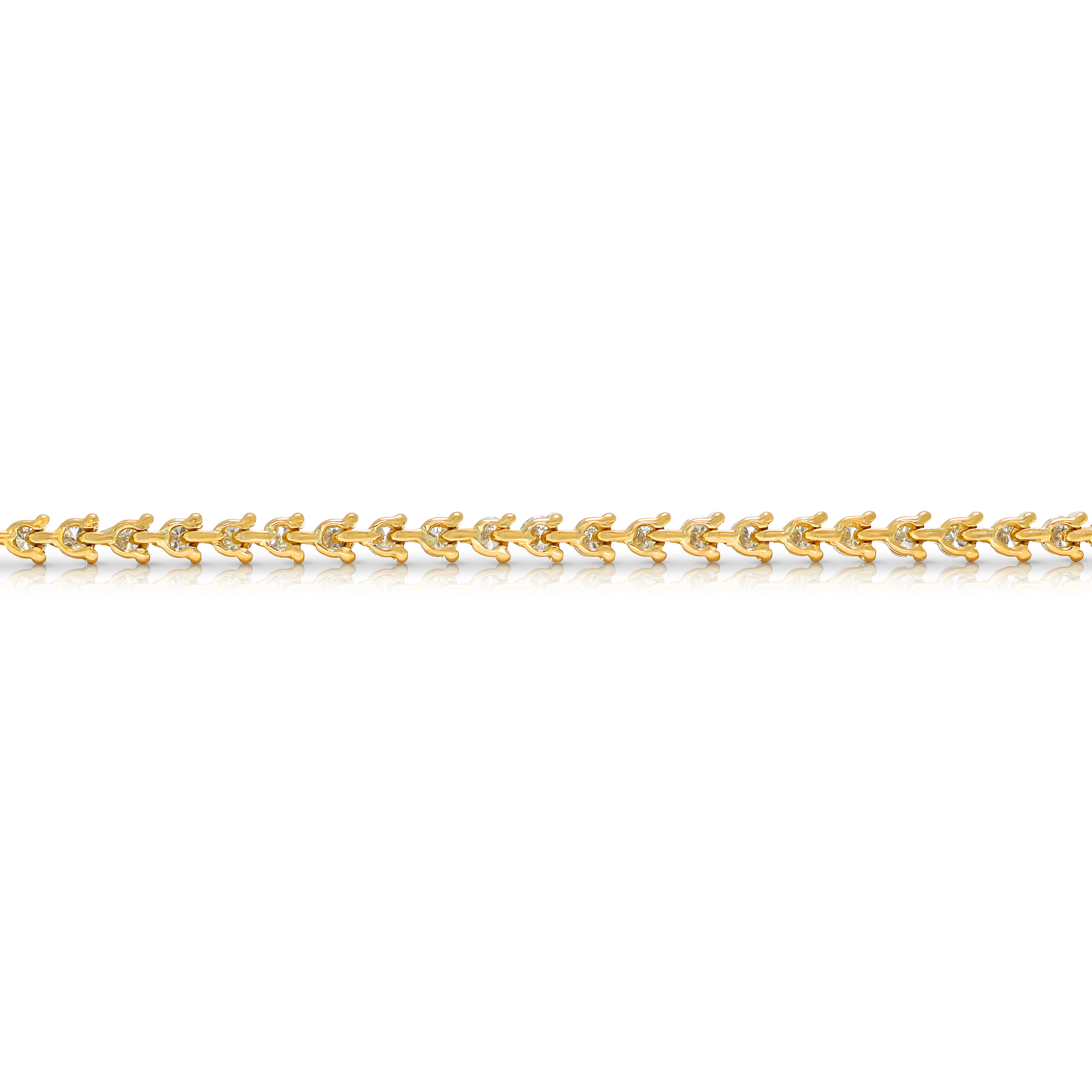 Classic 1.70ct Natural Diamond Tennis Bracelet in 18K Yellow Gold