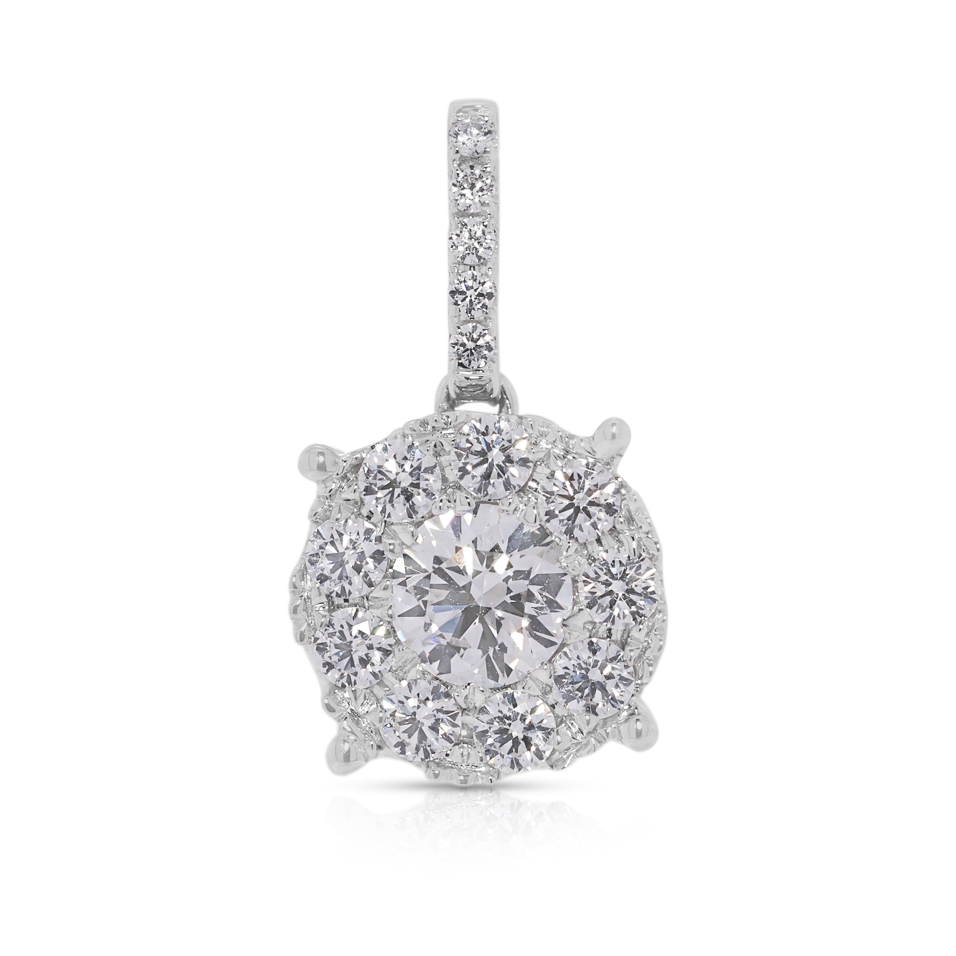Opulent 0.64ct Lee Hwa Natural Diamond Pendant in 18K White Gold with Destinée Certificate