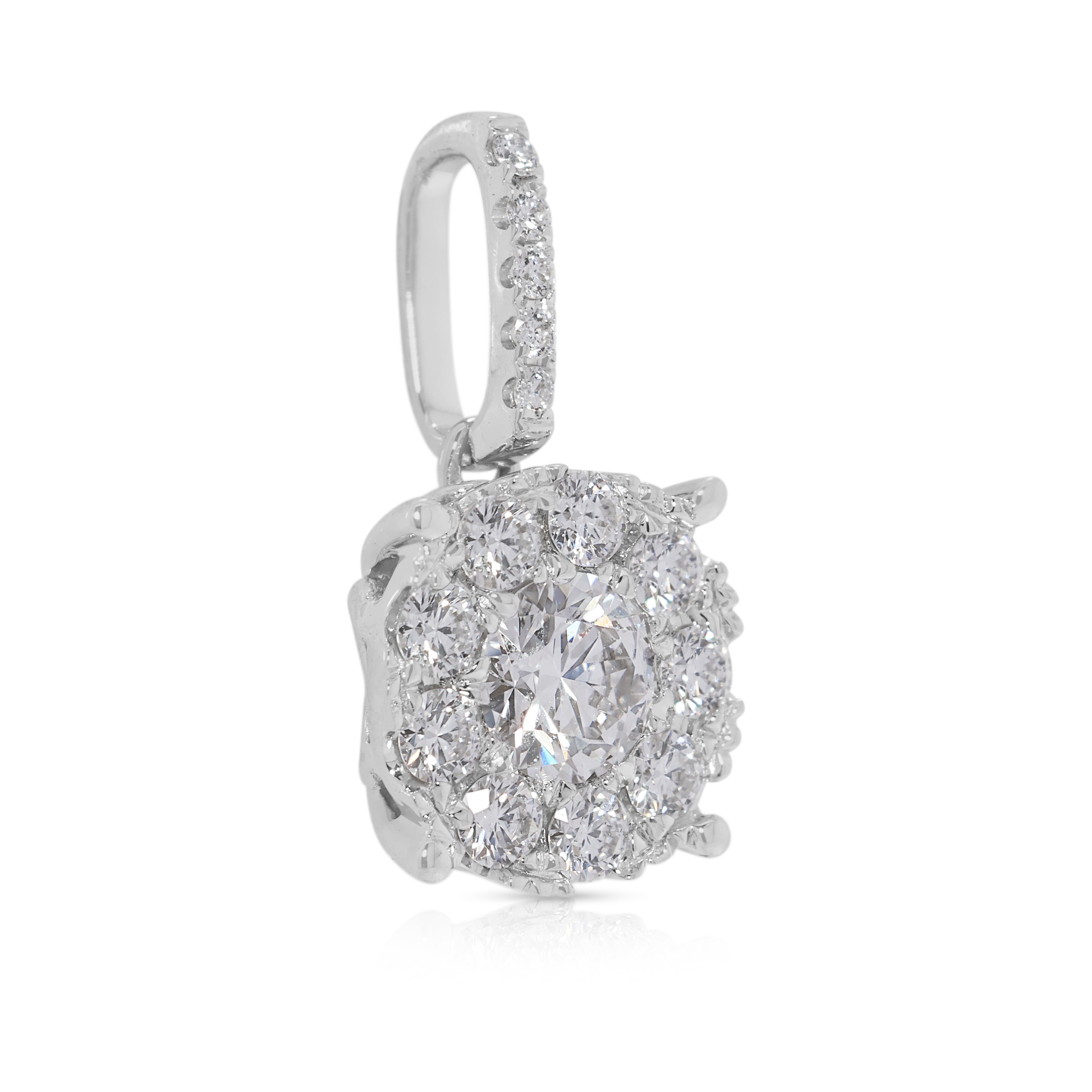 Opulent 0.64ct Lee Hwa Natural Diamond Pendant in 18K White Gold with Destinée Certificate