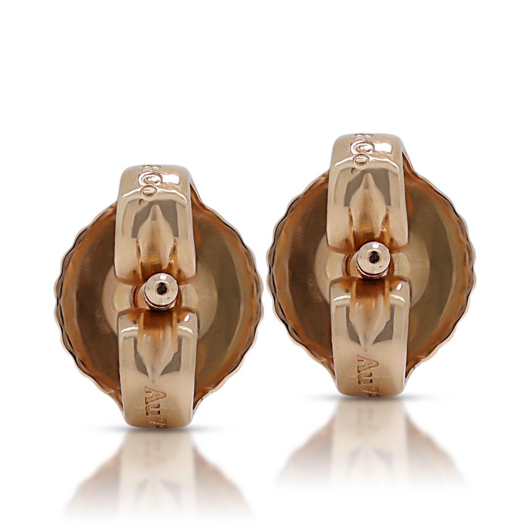 Beautiful 0.07ct Natural Diamond Stud Earrings in 18K Yellow Gold