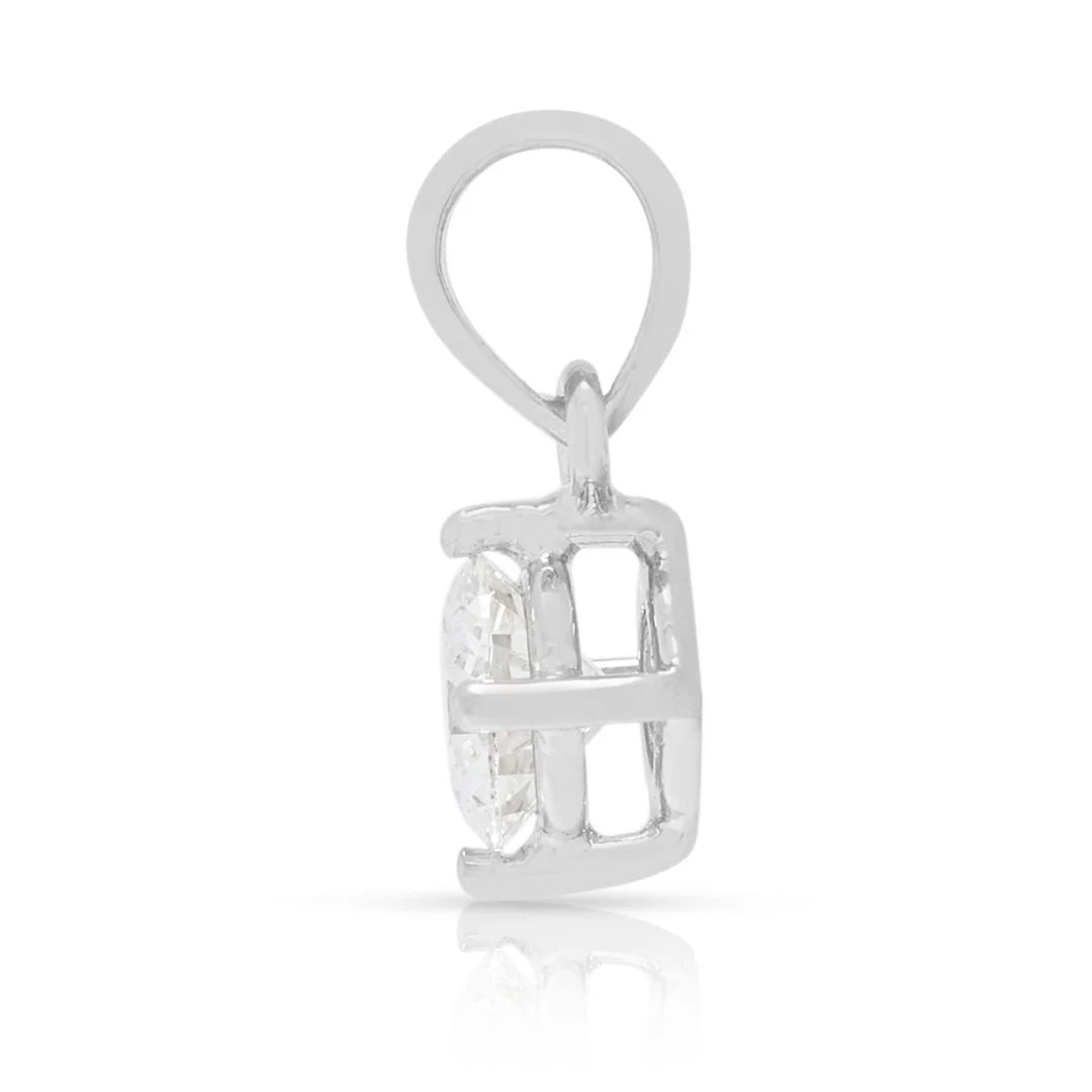 Brilliant 0.48ct Diamond Solitaire Pendant in 18K White Gold – GIA Certified