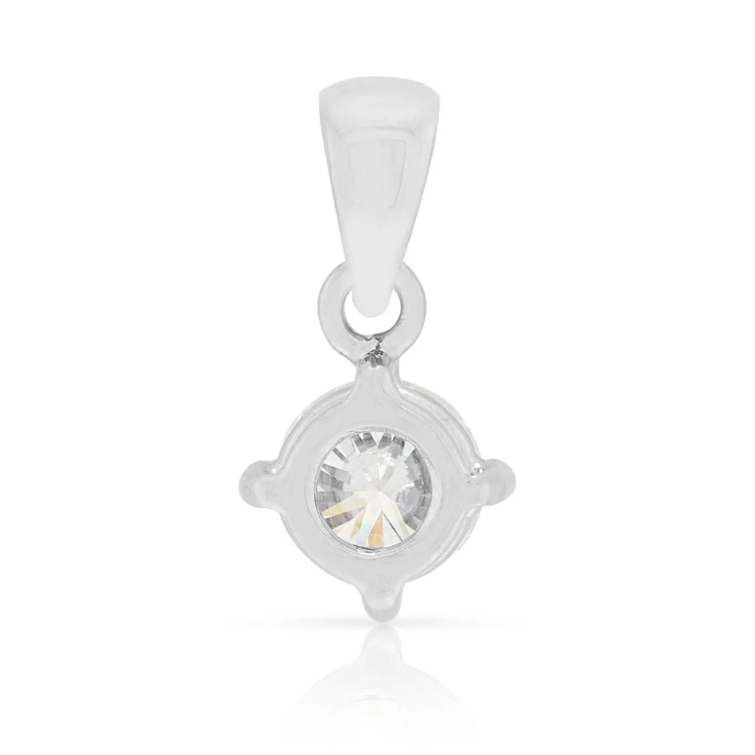 Brilliant 0.48ct Diamond Solitaire Pendant in 18K White Gold – GIA Certified