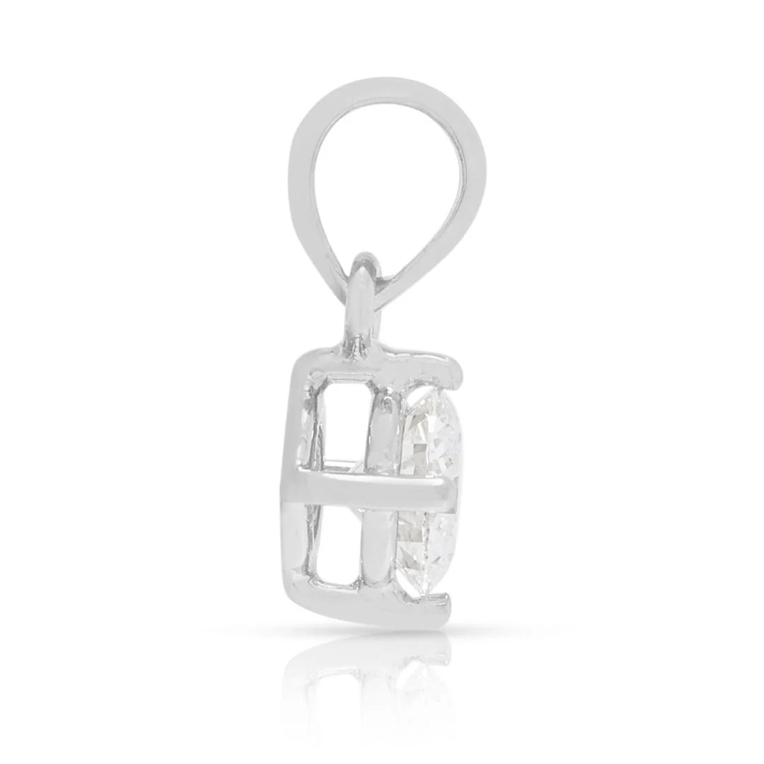 Brilliant 0.48ct Diamond Solitaire Pendant in 18K White Gold – GIA Certified