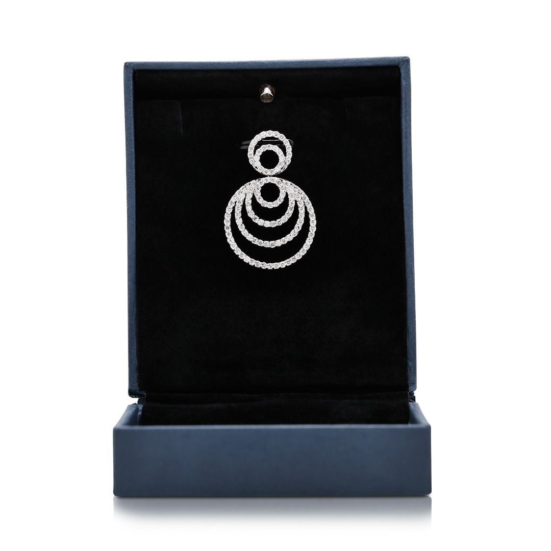 Brilliant 1.21ct Natural Diamonds Pendant in 18K White Gold