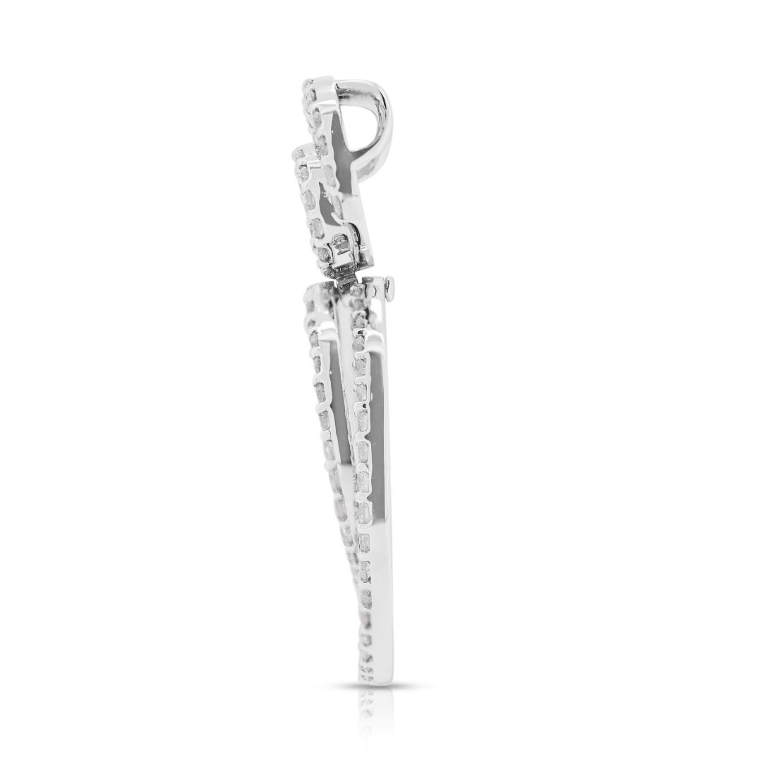 Brilliant 1.21ct Natural Diamonds Pendant in 18K White Gold
