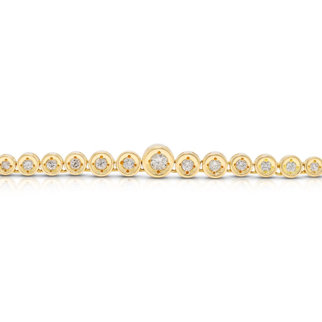 3,01 Karat IGI zertifizierter Naturdiamant 18K Gelbgold Halskette