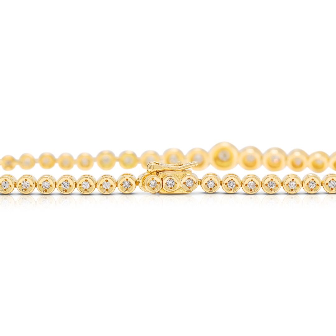 3,01 Karat IGI zertifizierter Naturdiamant 18K Gelbgold Halskette