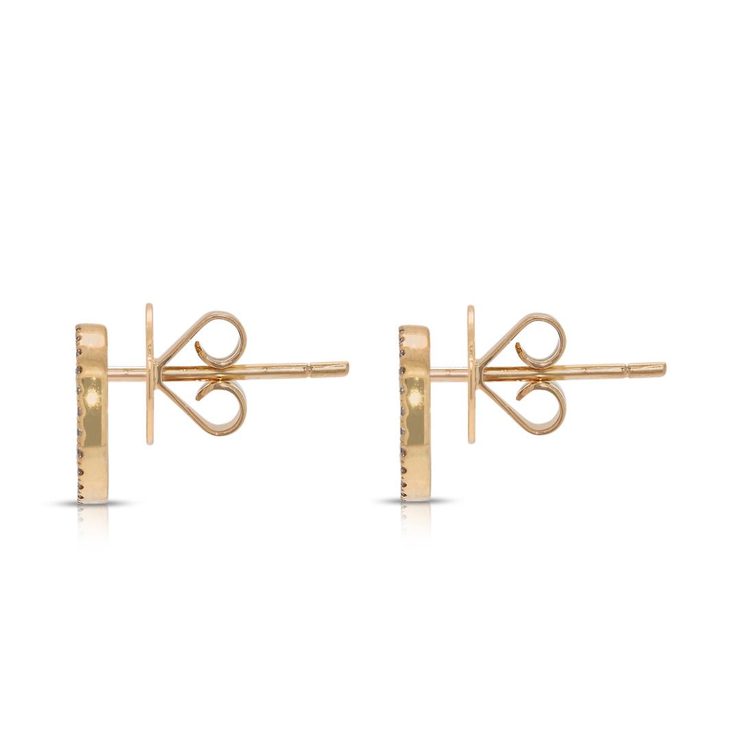 Captivating 0.48ct Natural Diamond Stud Earrings in 18K Rose Gold
