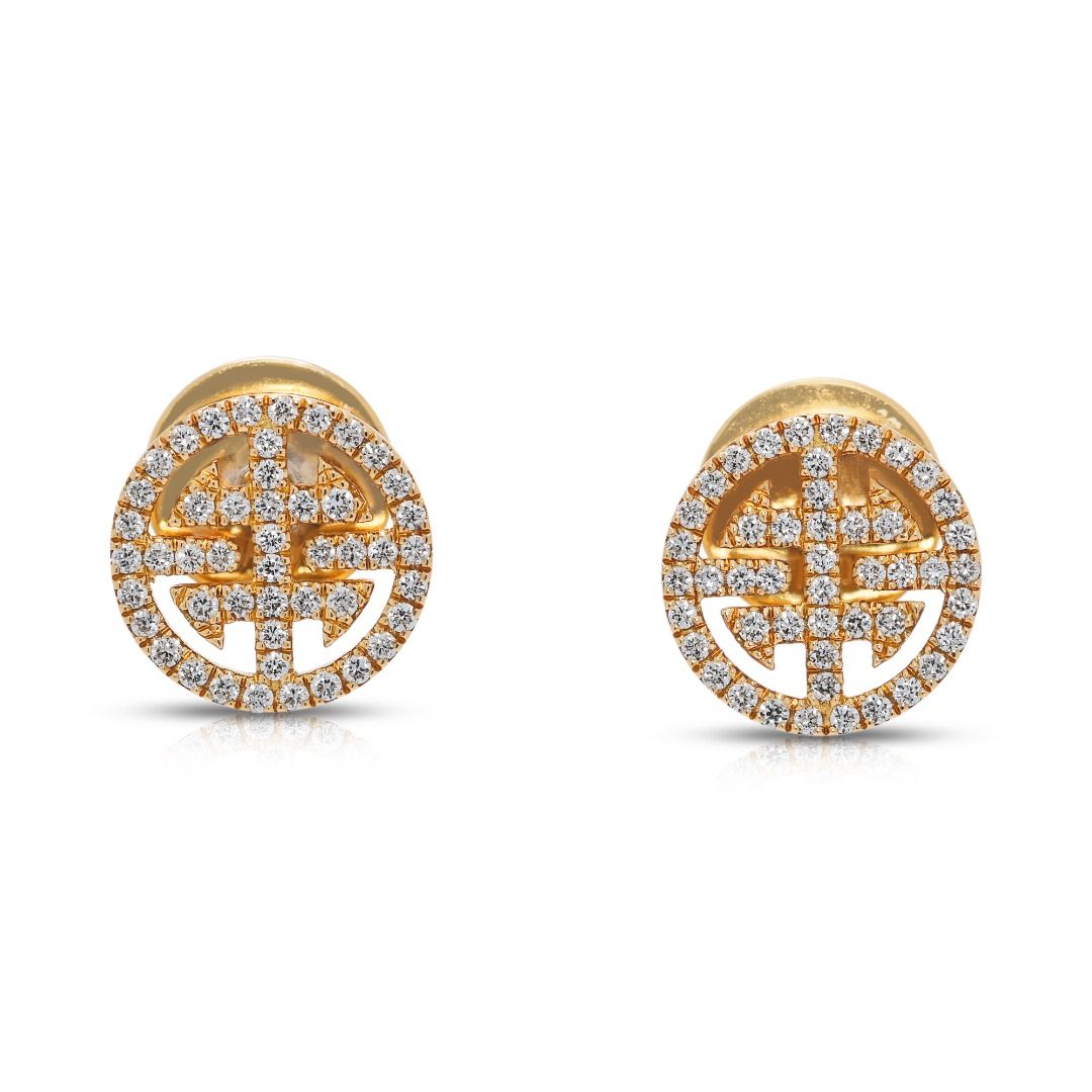 Captivating 0.48ct Natural Diamond Stud Earrings in 18K Rose Gold