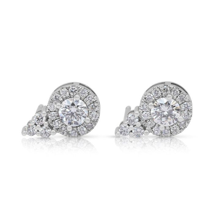 Captivating 1.59ct Diamonds Earrings in 18k White Gold - IGI Certified