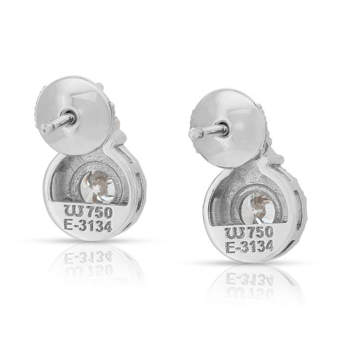 Captivating 1.59ct Diamonds Earrings in 18k White Gold - IGI Certified