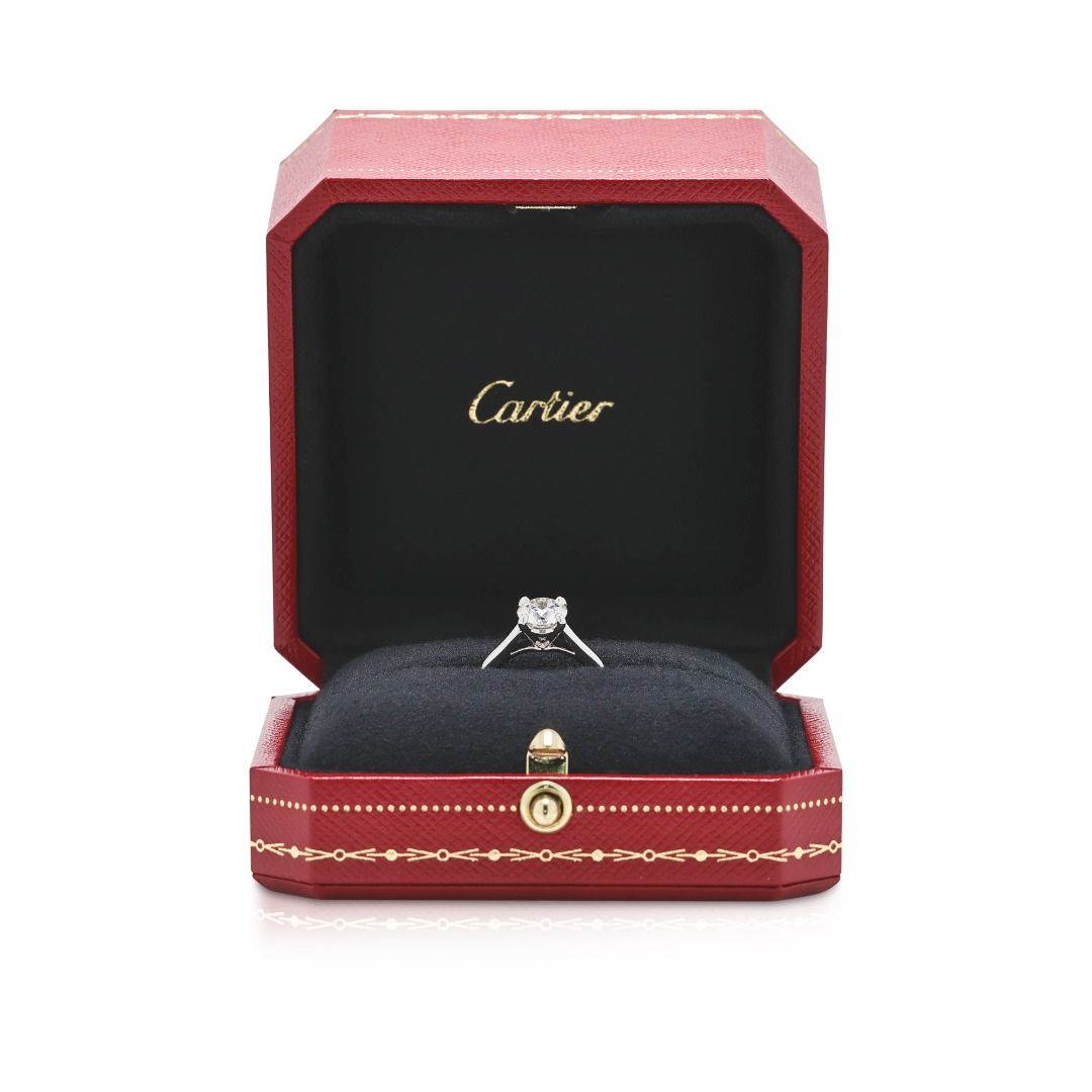 Cartier 1.07ct Natural Diamond Solitaire Ring with box in Platinum (New) - GIA Certified