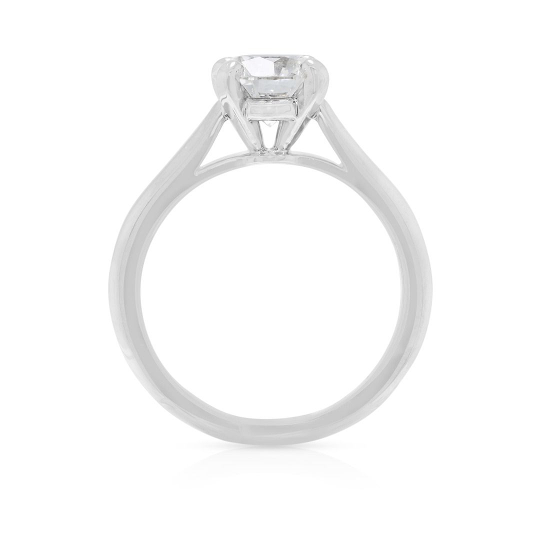 Cartier 1.33ct GIA-Certified Diamond Ring in 18K White Gold