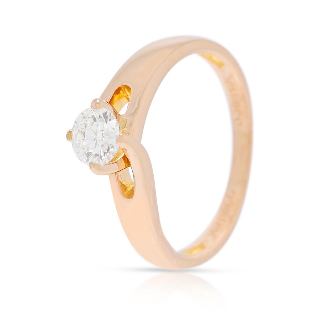 Celestial 0.36ct Natural Diamond Destinee Solitaire Ring in 18K Rose Gold