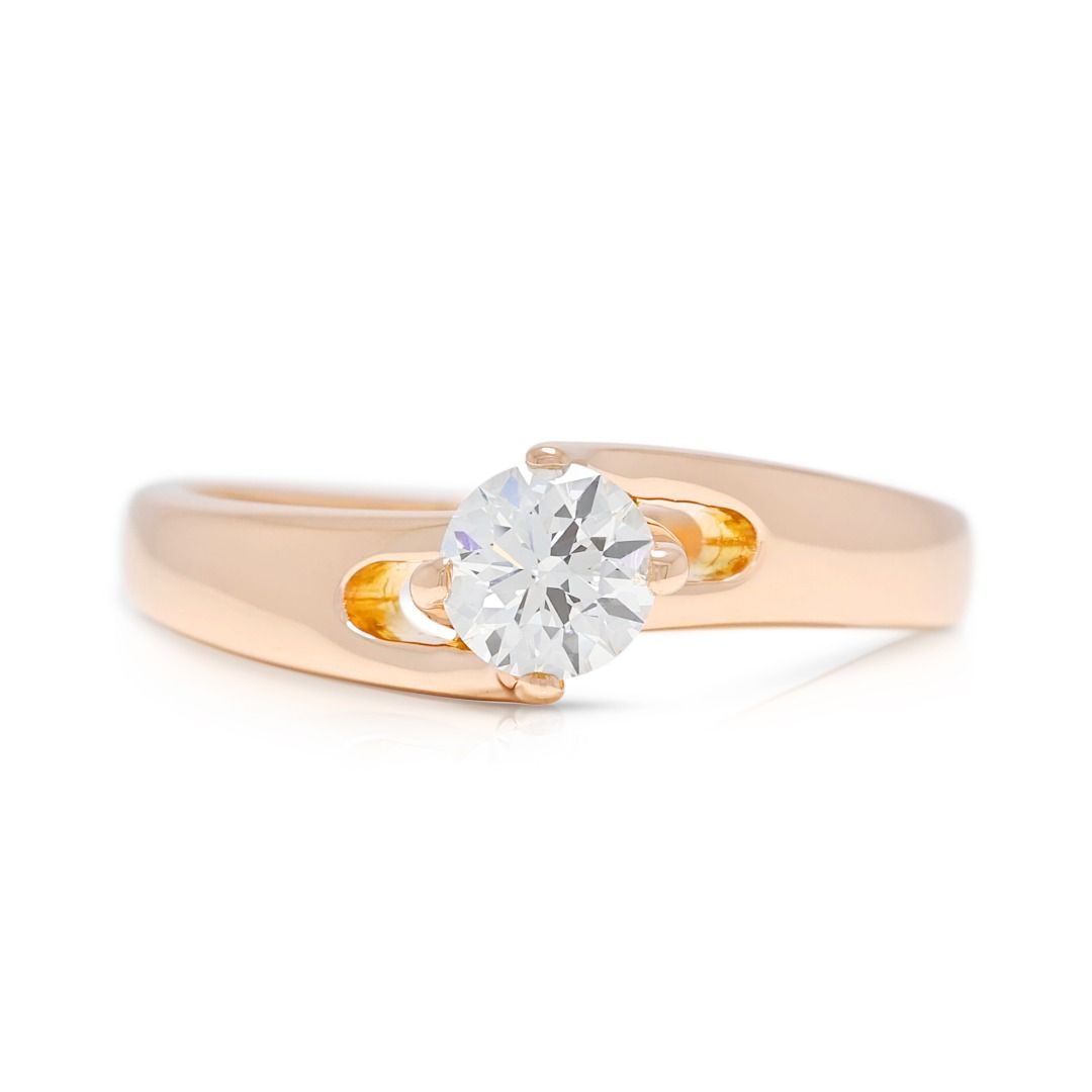 Celestial 0.36ct Natural Diamond Destinee Solitaire Ring in 18K Rose Gold