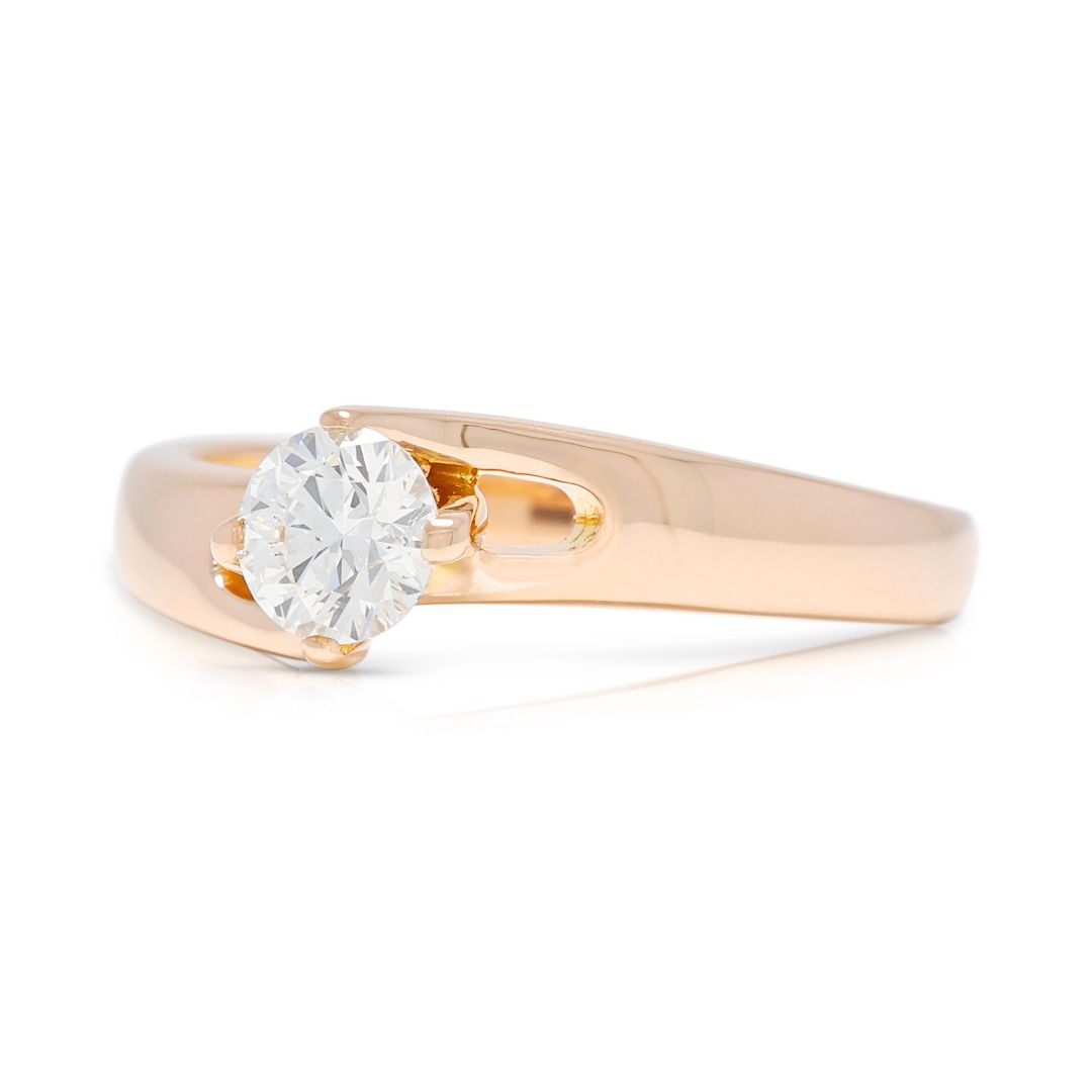 Celestial 0.36ct Natural Diamond Destinee Solitaire Ring in 18K Rose Gold