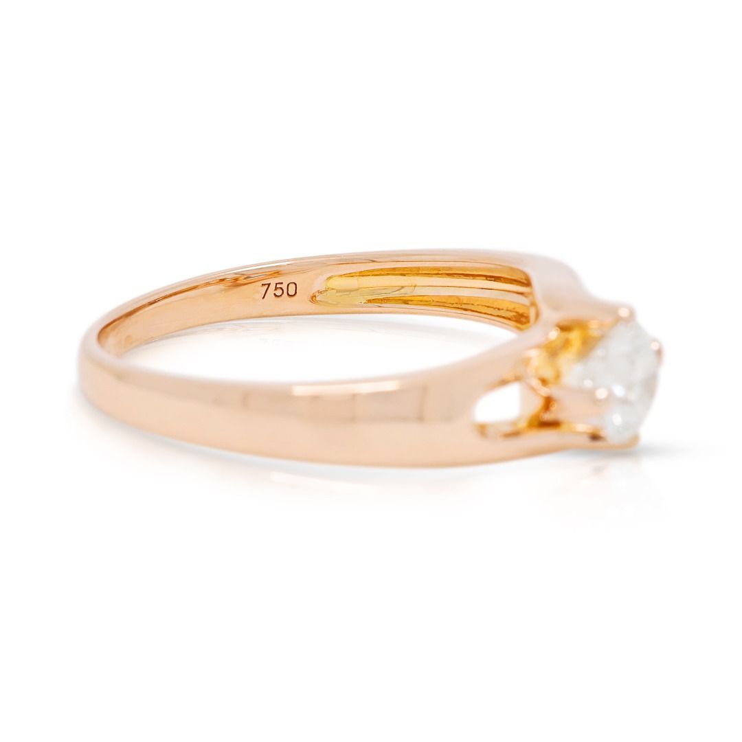 Celestial 0.36ct Natural Diamond Destinee Solitaire Ring in 18K Rose Gold