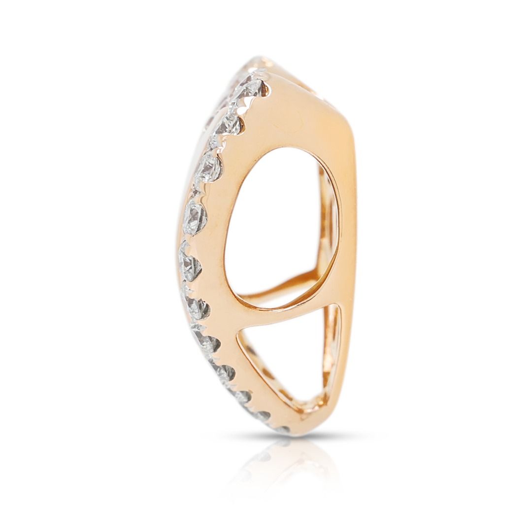 Charming 0.36ct Diamond Heart Halo Pendant in 18K Rose Gold