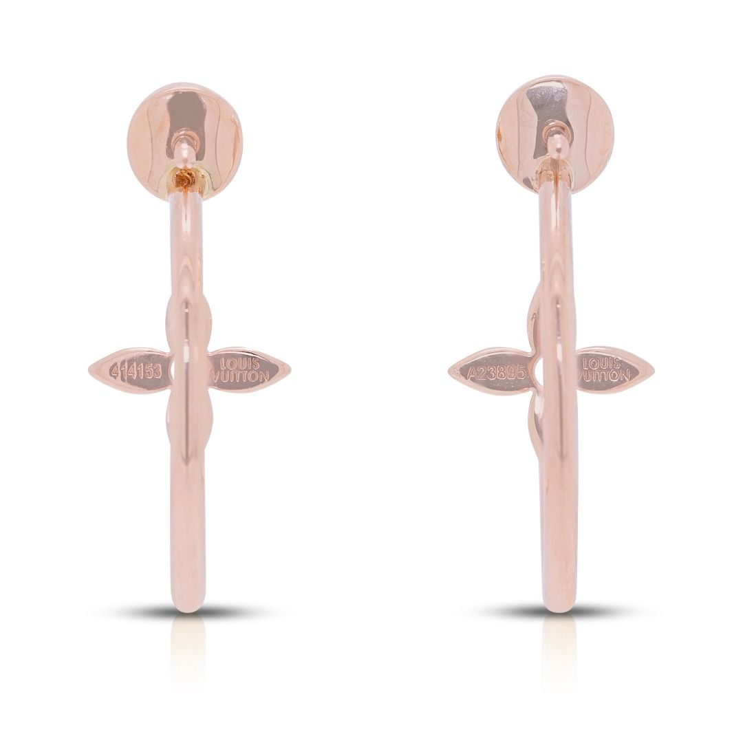 Chic 0.06ct Diamond Louis Vuitton Dylle Blossom Hope Earrings in 18K Rose Gold (Full Set)