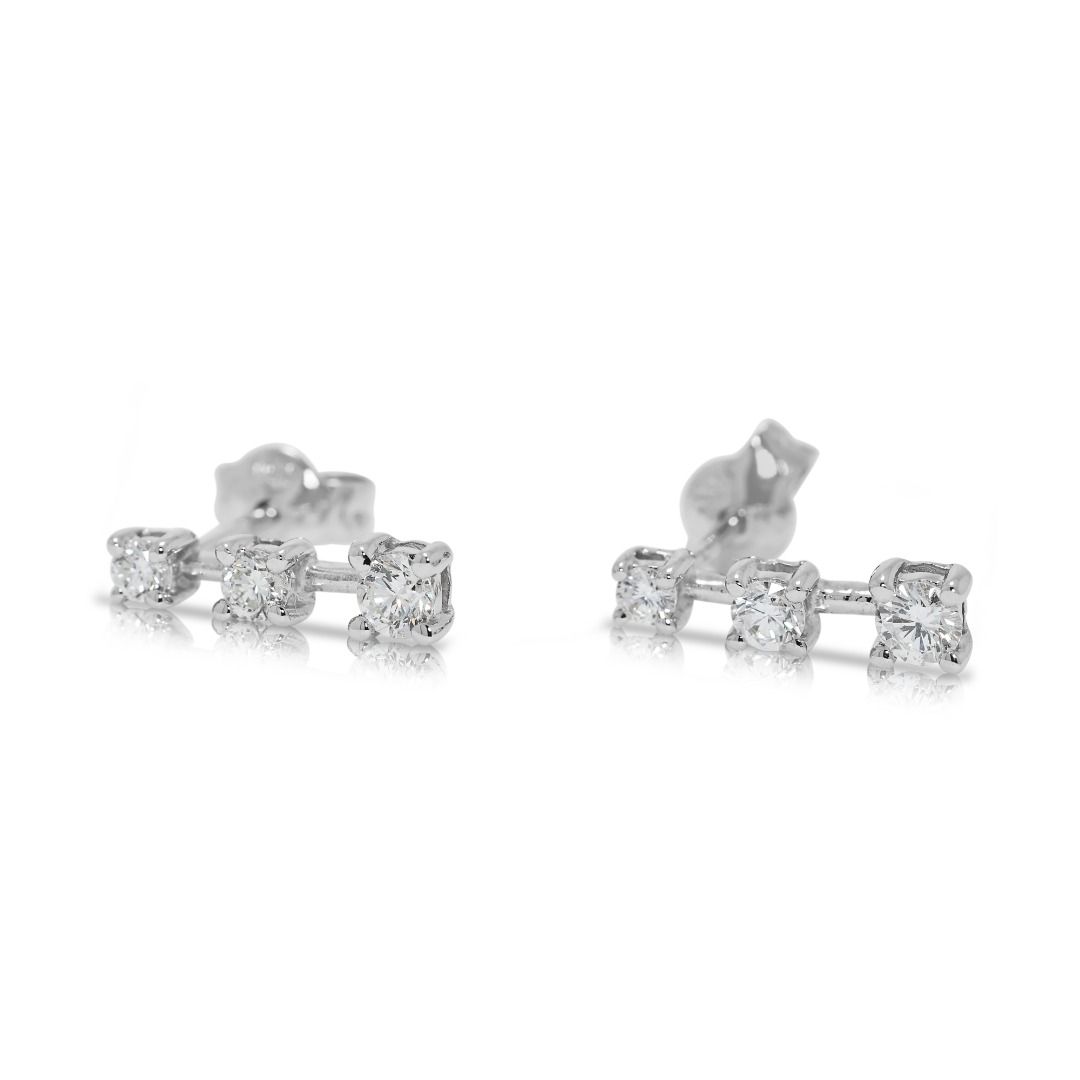 Chic 0.48ct Natural Diamonds Earrings in 18K White Gold