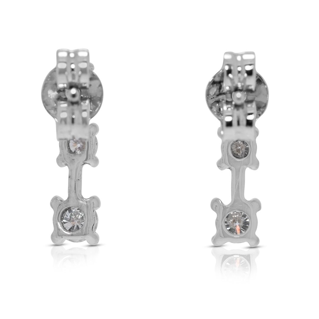 Chic 0.48ct Natural Diamonds Earrings in 18K White Gold