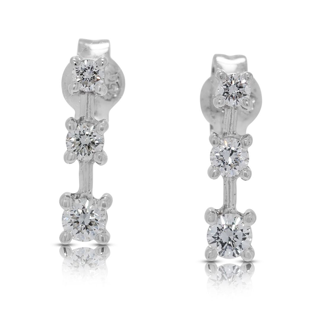 Chic 0.48ct Natural Diamonds Earrings in 18K White Gold