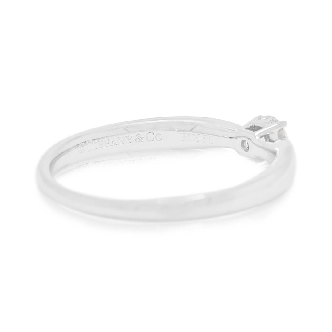 Klassischer runder Brillant-Tiffany & Co. Diamant-Solitärring Platin 0,20 Karat (Neu)