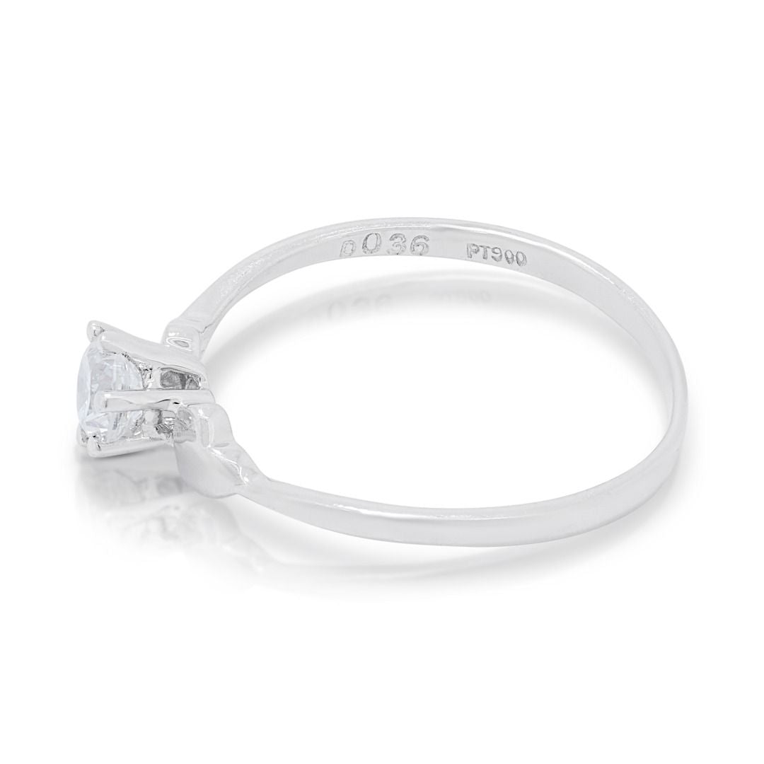 Classic 0.36ct Diamond Solitaire Ring in Platinum