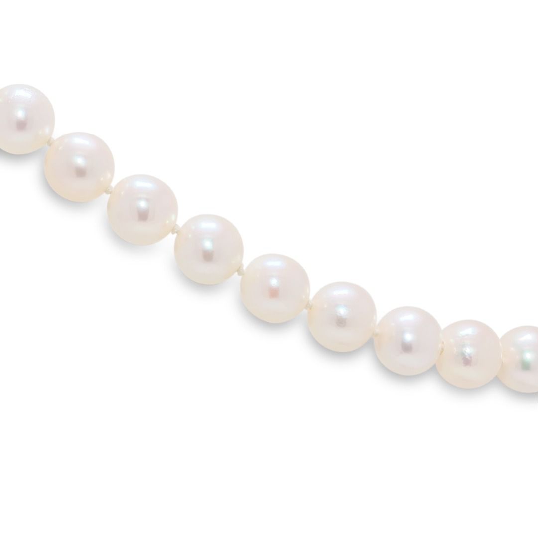 Classic 6.8mm Pearl 18k Yellow Gold Strand Necklace