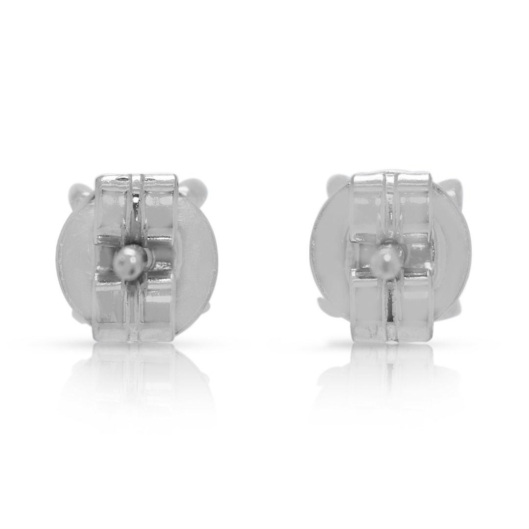 Clean 0.40ct Diamond Studs in 18K White Gold