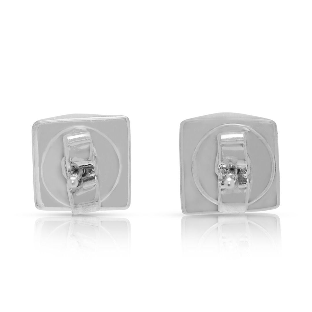 Compact 1.43ct Diamond Studs in 14K White Gold