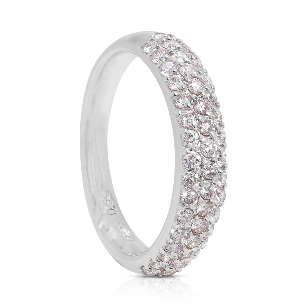 Dazzling 0.60ct Round Brilliant Natural Diamond Platinum Ring